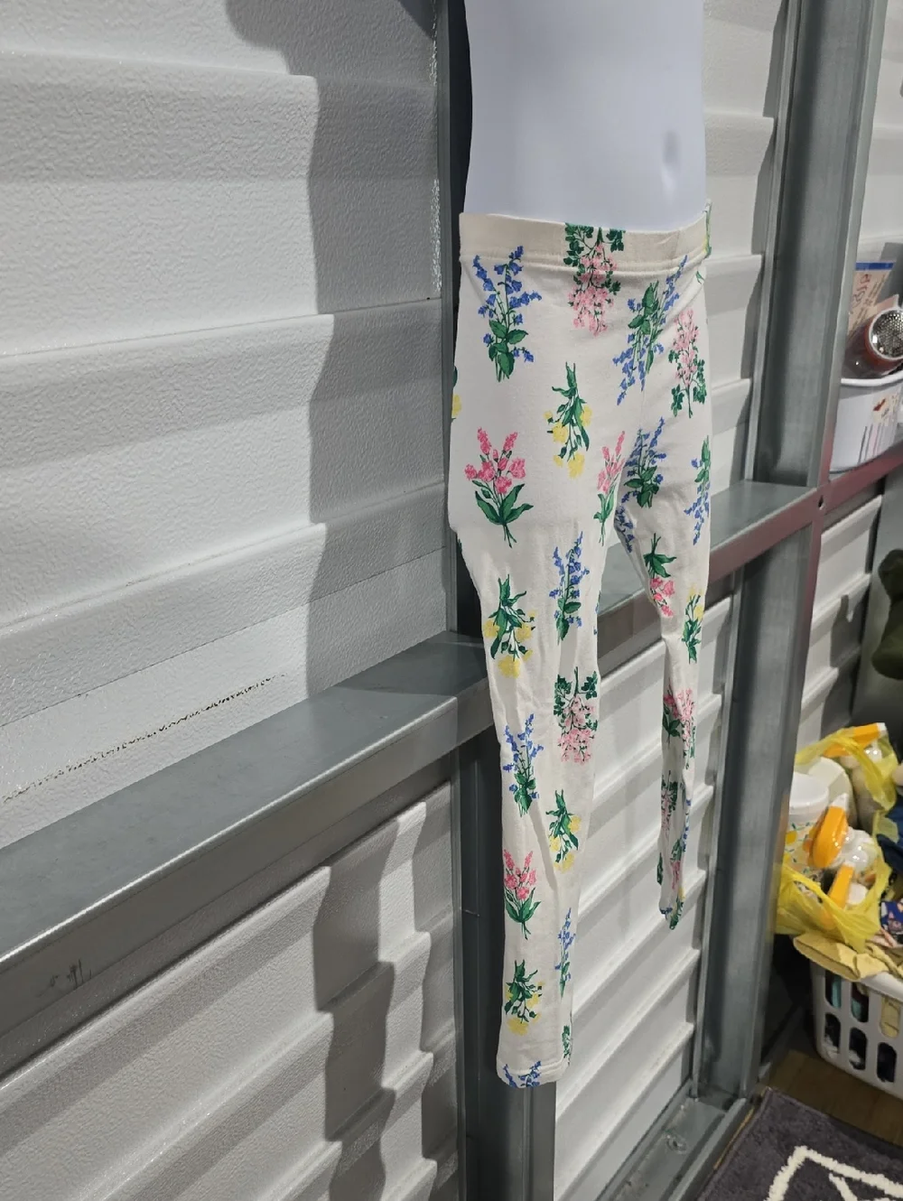 Carter's White Floral Print Girls' Leggings Size 6
